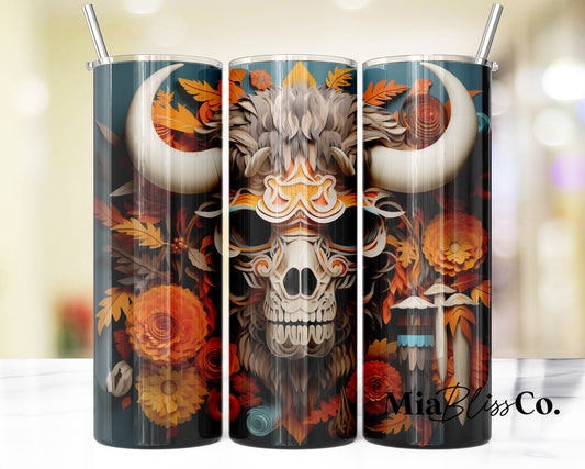 20 oz cow head tumbler